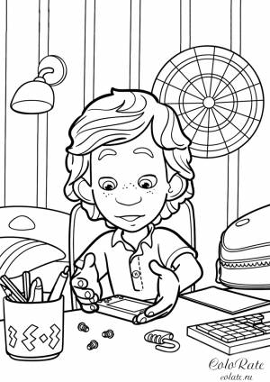 Раскраска ДимДимыч с приставкой