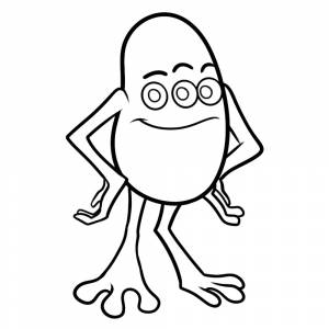 Раскраска Монстрик