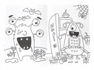 Раскраска  Монстрики