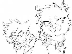 Раскраски Коты воители бич