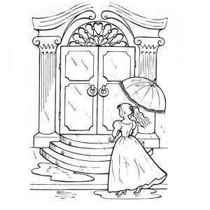 Раскраска Принцесса на горошине