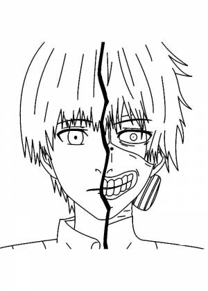 Раскраски Токийский гуль