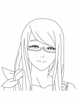 Раскраска Токийский Гуль  для девочек