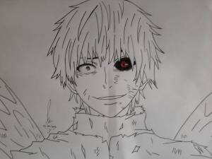 Рисунки для срисовки токийский гуль