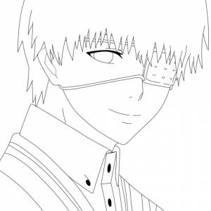 Раскраска Канеки Кен