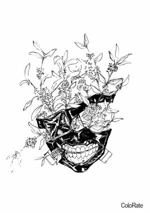 Раскраска Маска Канеки