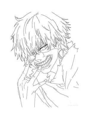 Раскраски Токийский Гуль