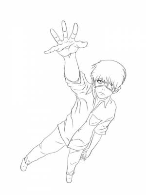 Раскраски Токийский Гуль   в формате