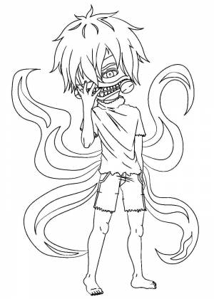 Раскраски Токийский гуль