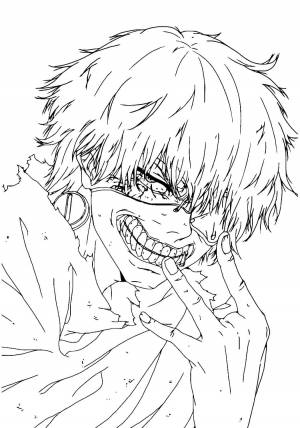 Канеки раскраска