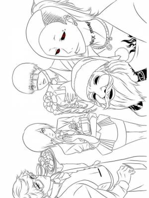 Картинка Токийский Гуль раскраска в формате  для девочек