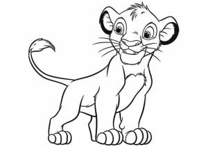 Раскраски лев симба взрослый
