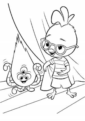 Цыпленок цыпа раскраска