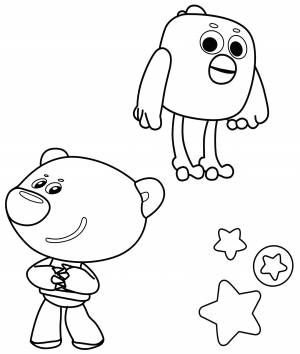 Раскраска Цыпа и Тучка