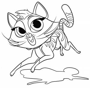 Раскраска Шипа бежит к Бобу