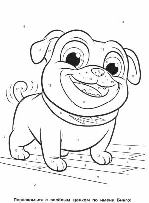Раскраска Дружные Мопсы
