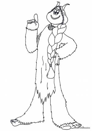 Раскраска Йети Мичи