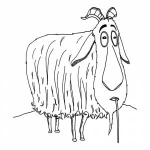 Раскраска Горный козёл из Смолфутов