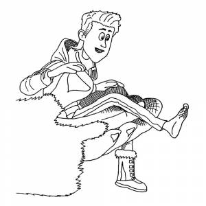 Раскраска Перси на руке у Миго