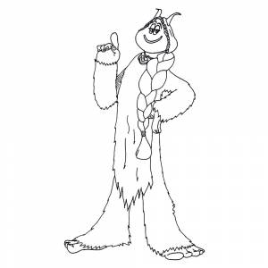 Раскраска Йети Мичи