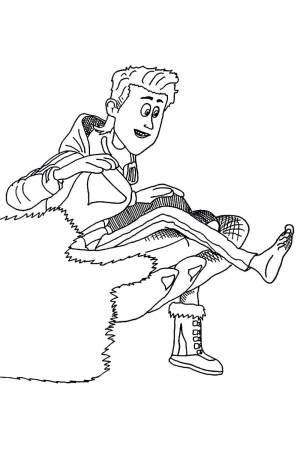 Раскраска Перси на руке у Миго