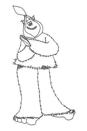 Раскраска Йети Колка