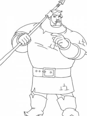 Раскраска Три богатыря картинка