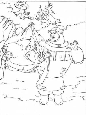 Раскраски Три богатыря   в формате