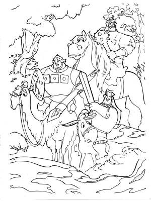 Раскраски Три богатыря