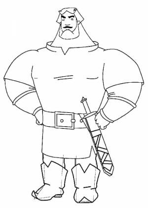 Раскраски Три богатыря васнецов