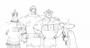 Раскраски 3 богатыря