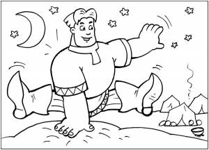 Раскраска Алеша Попович