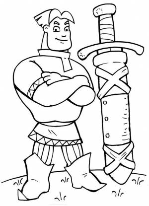 Раскраски Алеша Попович  и  онлайн