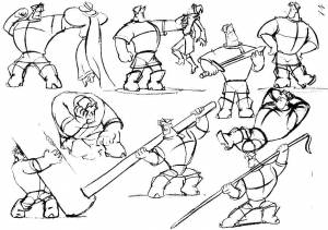 Раскраски Раскраска Алеша попович три богатыря на дальних берегах