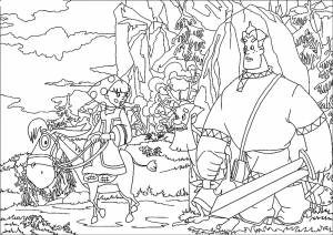 Раскраска Алеша Попович