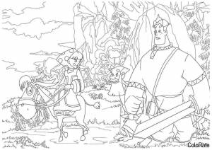 Раскраска Новый меч Алеши