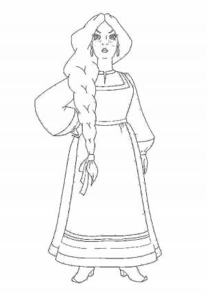 Раскраски Три богатыря любава