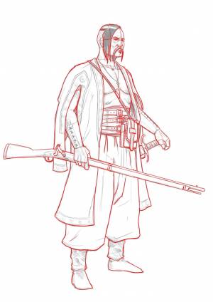 Рисунок казака для детей