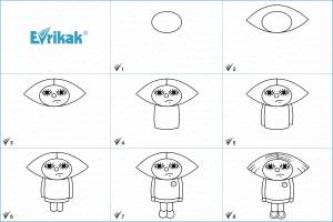 Домовёнок Кузя рисунок карандашом поэтапно