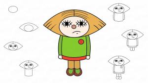 Домовёнок Кузя рисунок карандашом поэтапно