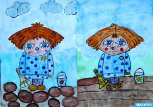 Мастер-класс по рисованию простым карандашом и гуашью «Домовёнок Кузя»