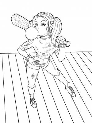 Раскраска Харли Квинн