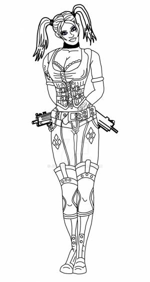 Раскраски Харли Квинн  и  онлайн