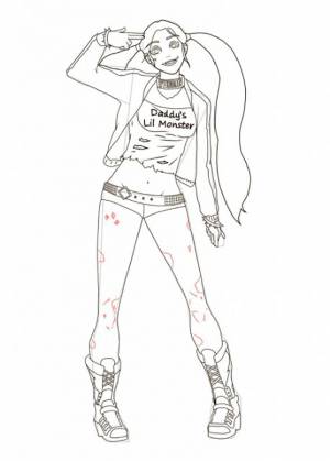 Раскраска Харли Квинн