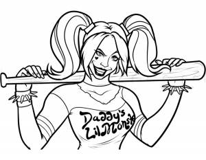 Раскраска Харли Квинн