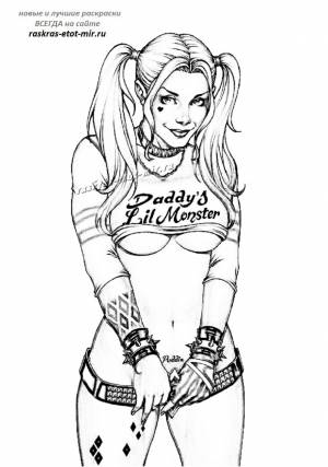 раскраски Харли Квинн