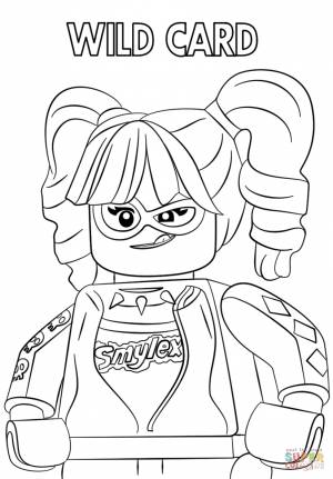 Раскраска Харли Квинн из Лего Фильма