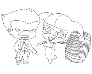 Раскраска Харли Квинн 19