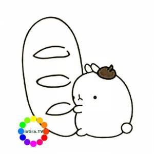 Раскраска кролик Моланг