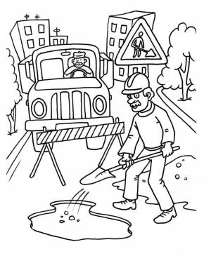 Раскраски Дорожное движение для детей 5-10 лет